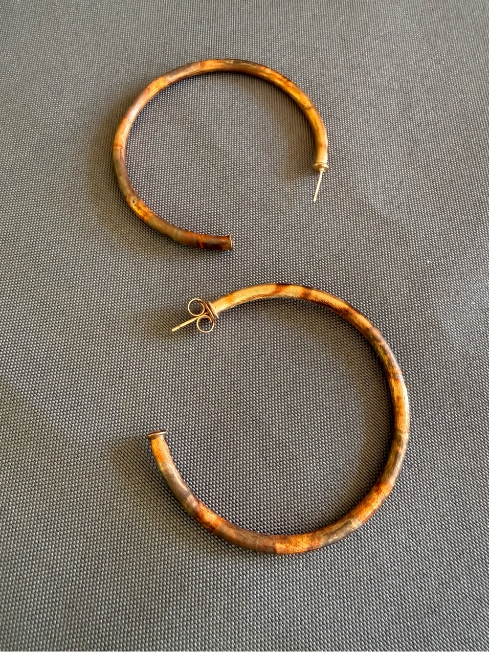 Sheila Fajl 18 K Plated Everybody’s Favorite 2.5” Burnished Gold Hoop Earrings